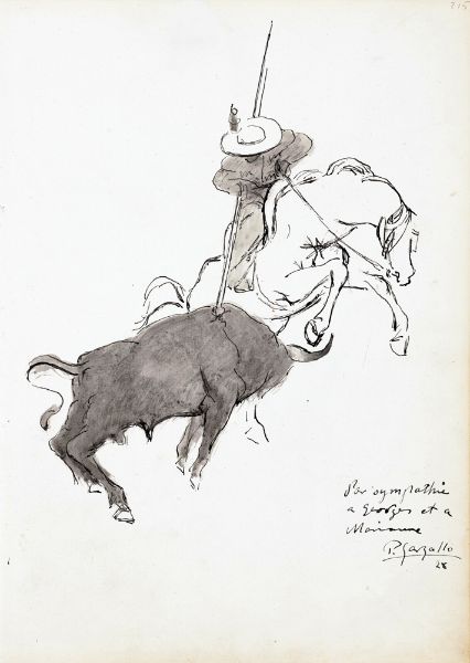 Picture of Scène de tauromachie (1928) - Pablo Gargallo