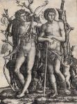 Picture of Apollo and Hyacinthus (1506) - Marcantonio Raimondi (Italian, 1470-1534)