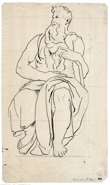 Picture of De Mozes van Michelangelo - David Humbert de Superville (Dutch, 1770-1849)