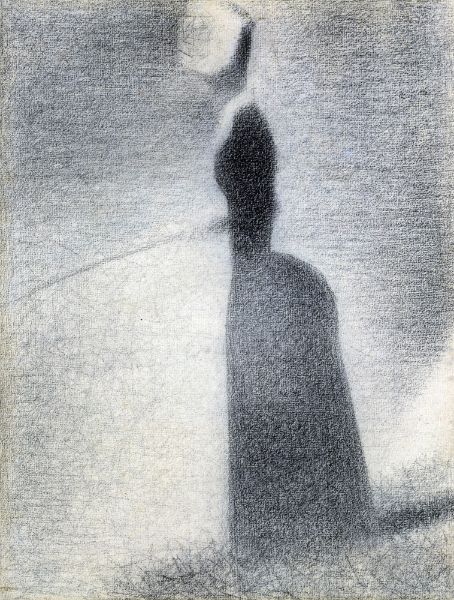 Picture of A Woman Fishing (1884) - Georges Seurat (French, 1859-1891)