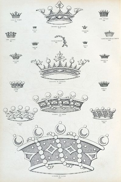 Picture of Album de chiffres & monogrammes couronnes de noblesse, françaises et etrangères Pl.078 (1903) - Ch Crouvezier (French, 19th Century)