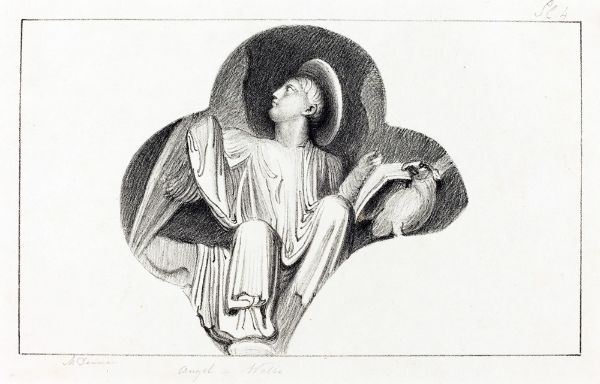 Picture of An Angel, from Wells Cathedral (1829) - Maria Denman (English, 1808-1861)