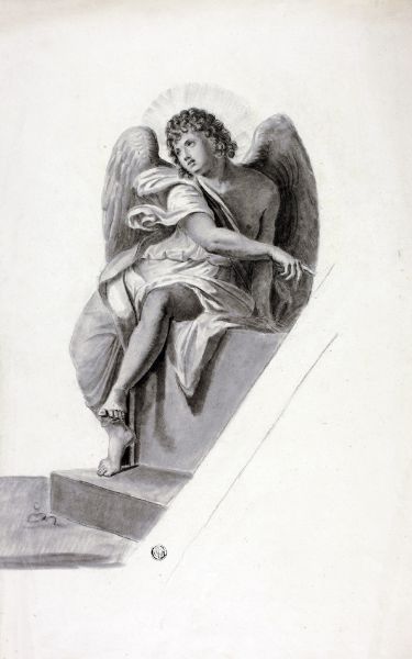 Picture of Angel Seated by Tomb - Elizabeth Murray (English, 1815-1882)