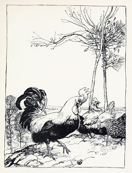 Picture of The Cock and the Jewel (1912) - Arthur Rackham (English, 1867-1939)