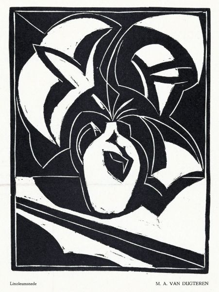 Picture of Bloemen in een kruik (1925) - M.A. van Dugteren