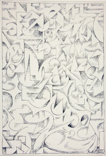 Picture of Untitled (Abstract Forms) (ca. 1913–15) - Rudolf Bauer (German, 1889 – 1953)