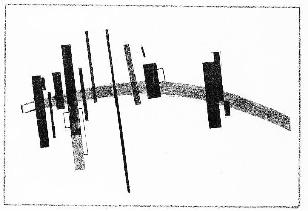 Picture of Sensation of the Motion and the Obstacle (1916) - Kazimir Malevich (Russian, 1879 – 1935)