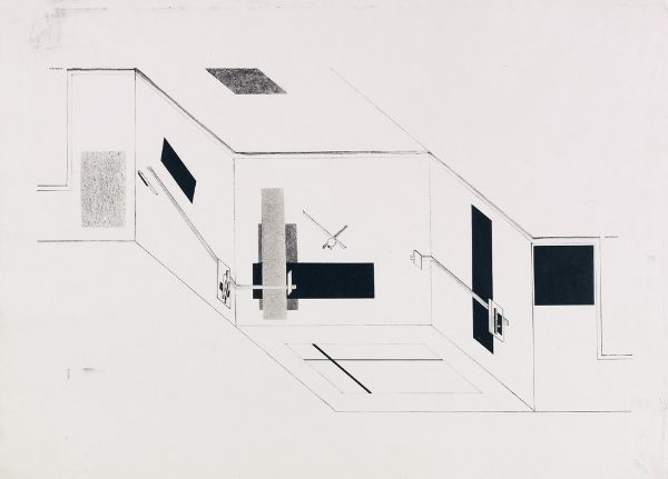 Picture of Der Prounenraum – Blatt 5 der I. Kestnermappe, Proun (1923) - El Lissitzky (Russian, 1890-1941)