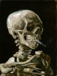 Picture of Head Of A Skeleton With A Burning Cigarette - Vincent van Gogh (Dutch, 1853-1890)