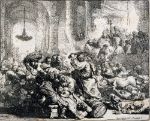 Picture of Christ Driving the Moneychangers from the Temple (1635) - Rembrandt van Rijn (Dutch, 1606-1669)