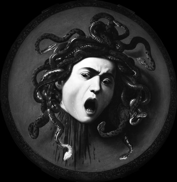 Picture of Medusa (1597-1598) - Caravaggio (Italian, 1571-1610)