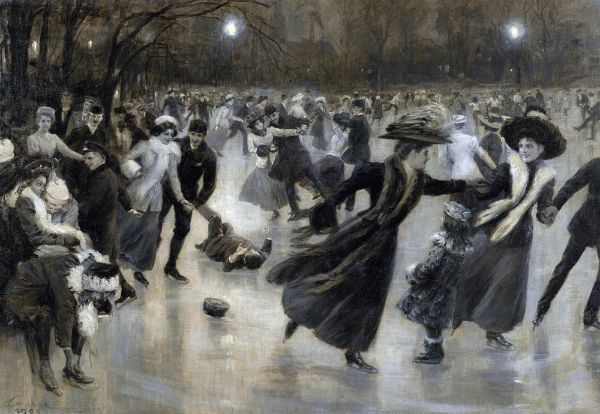 Picture of Party On The Ice (1909) - Wilhelm Gause (German, 1853–1916)