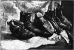 Picture of Three pairs of shoes (1886) - Vincent van Gogh (Dutch, 1853-1890)