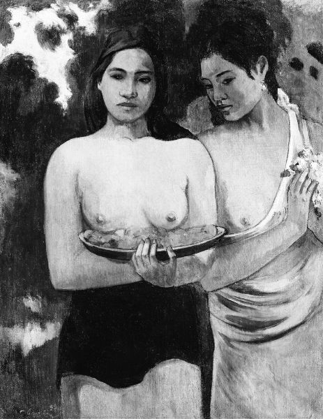 Picture of Two Tahitian Women (1899) - Paul Gauguin (French, 1848-1903)