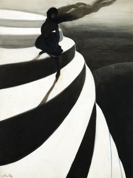 Picture of Vertigo (1908) - Léon Spilliaert (Belgian, 1881-1946)