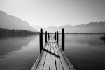 Picture of Black and white wooden bridge