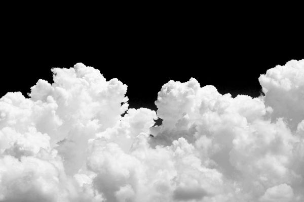 Picture of White clouds on black background