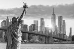 Picture of Statue Liberty and New York city skyline