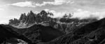 Picture of Black and white panorama of Geisler (Odle) Dolomites Group