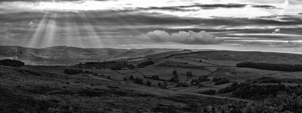 Picture of Panorama black and white landscape