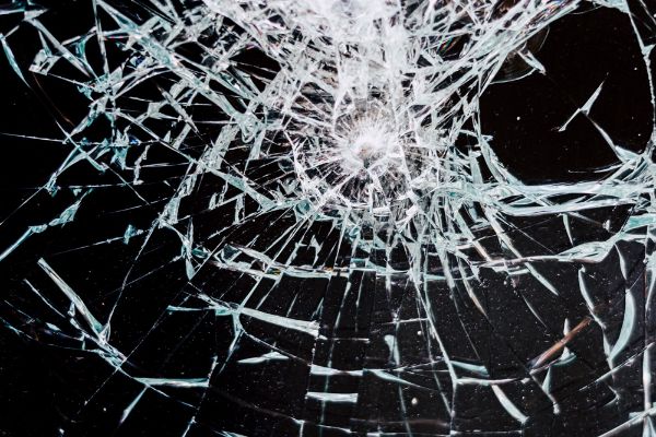 Picture of Close up of broken glass