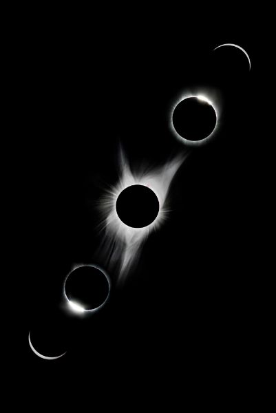 Picture of Total solar eclipse sequence